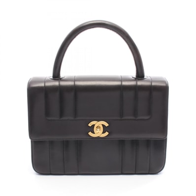 シャネル CHANEL マドモアゼル ハンドバッグ バッグ ラムスキン(羊革) レディース ブラック系 【中古】