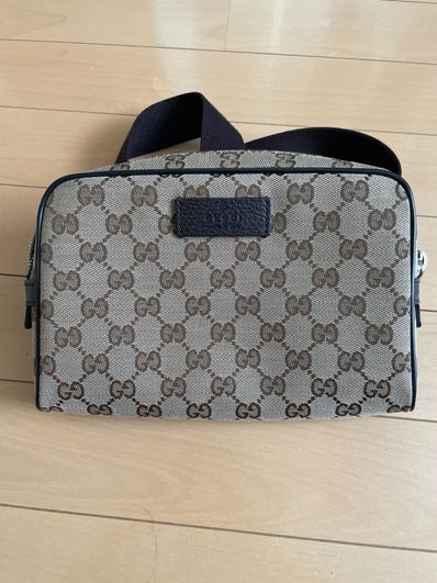 GUCCI GG Canvas Body Bag "Brown"