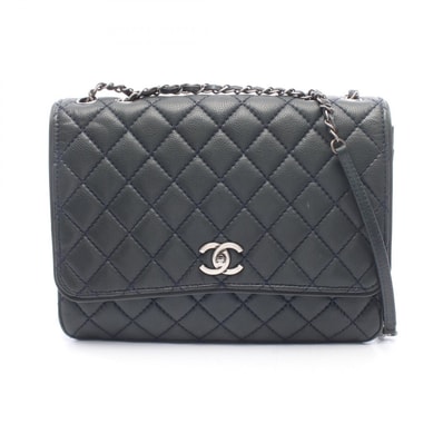 シャネル CHANEL ワイルドステッチ ショルダーバッグ バッグ キャビアスキン(グレインドカーフ) レディース グリーン系 【中古】