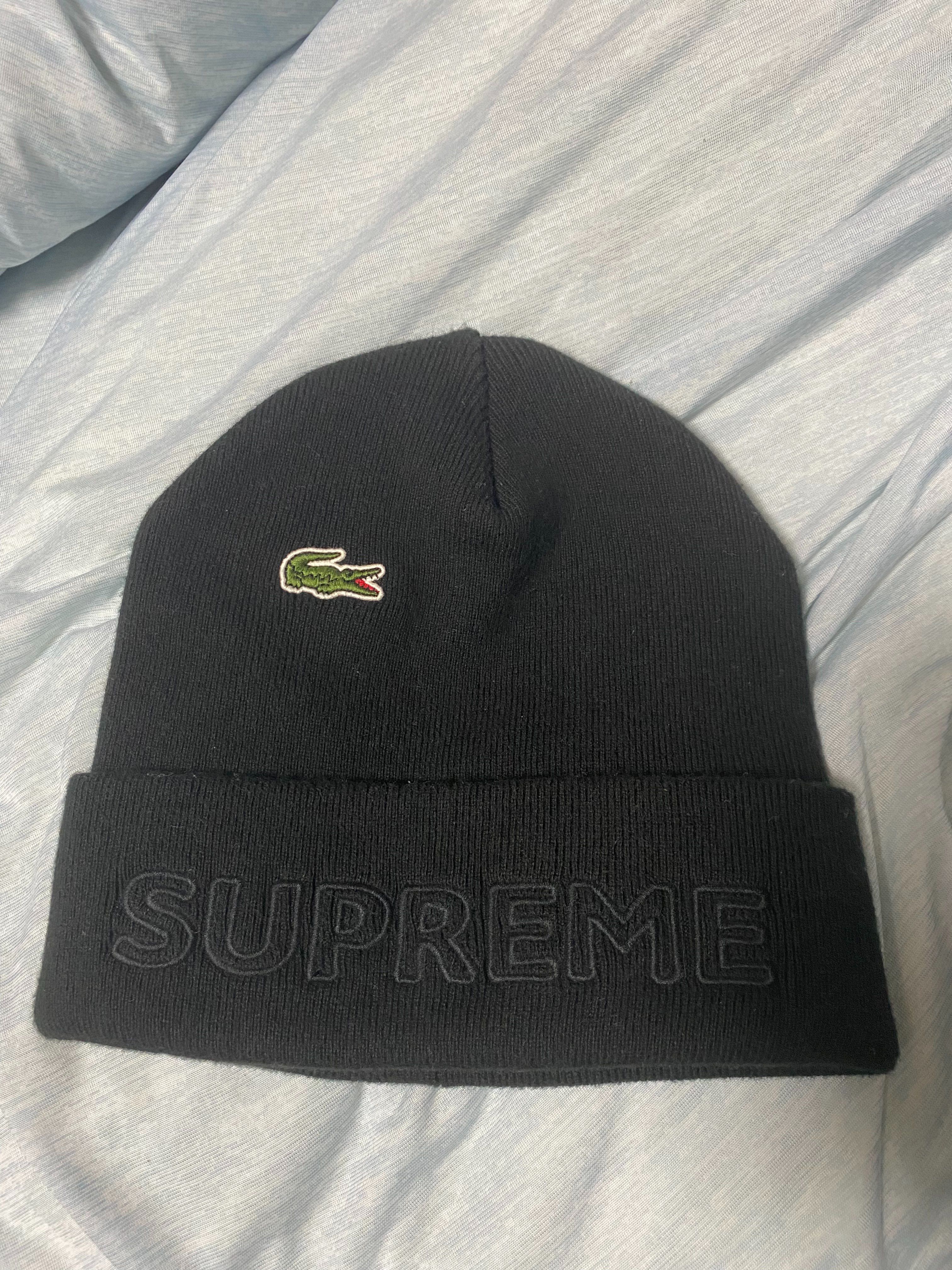 Supreme / Lacoste Beanie "Black"