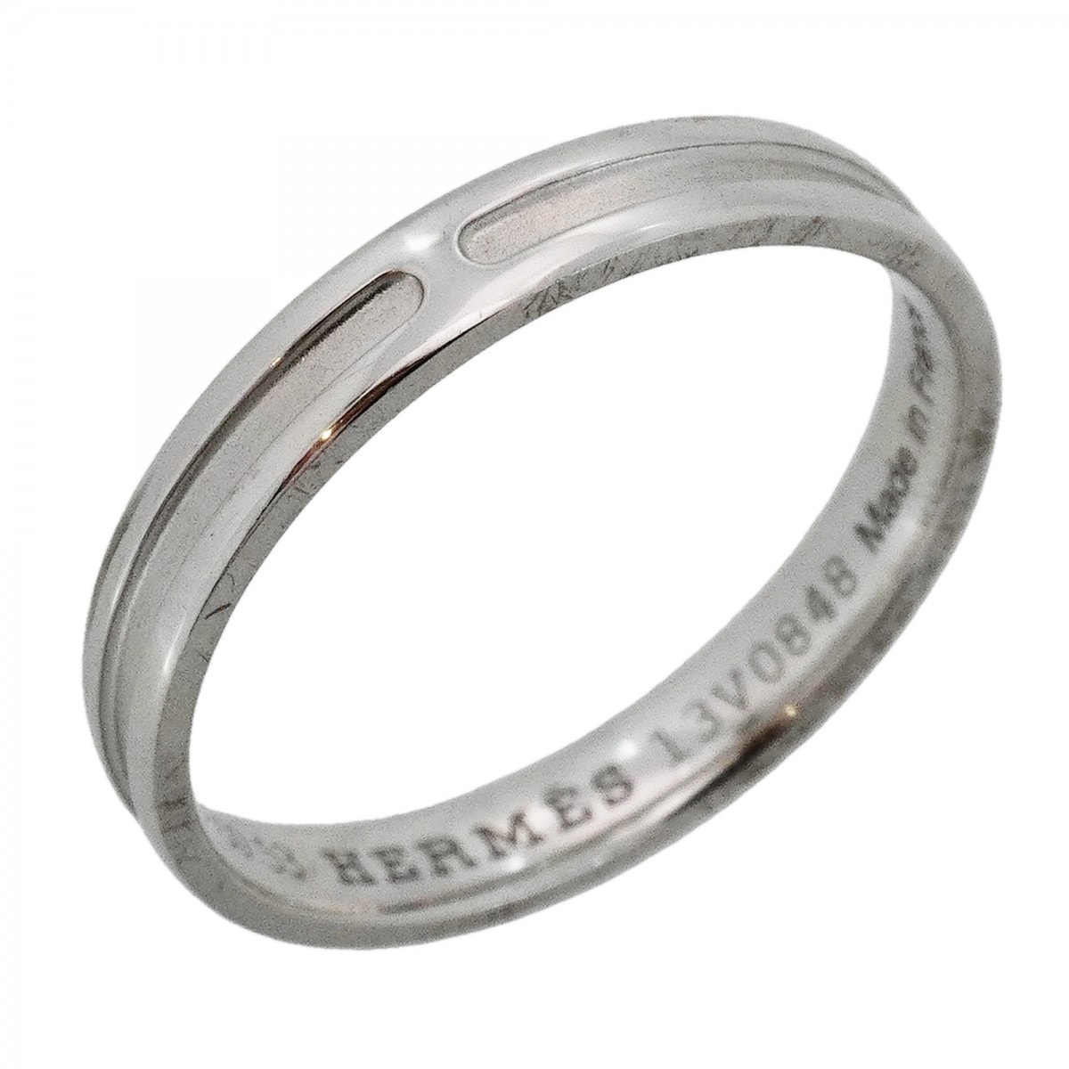 ★SALE【6jdb0401】エルメス リング アンプラント K18WG ホワイトゴールド #53【中古】レディース