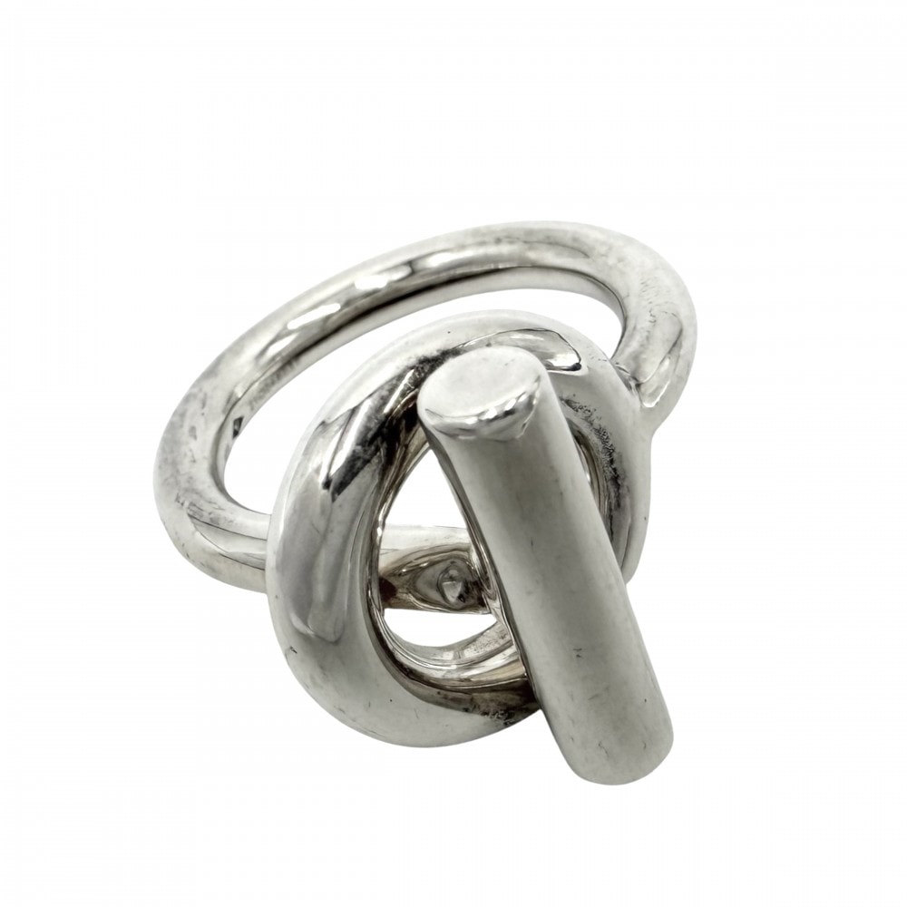 HERMES エルメス 指輪 エシャペMM リング ジュエリー アクセサリー 小物 50サイズ シルバー925    約8号 レディース 約9.0g【中古品】