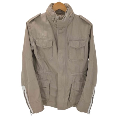 90-00S OLD 袖牛革 カウレザー ジップ ライダース パッカブル ギミック M-65 TYPE アーミー フィールド ジャケット Y2K【1142124584017】