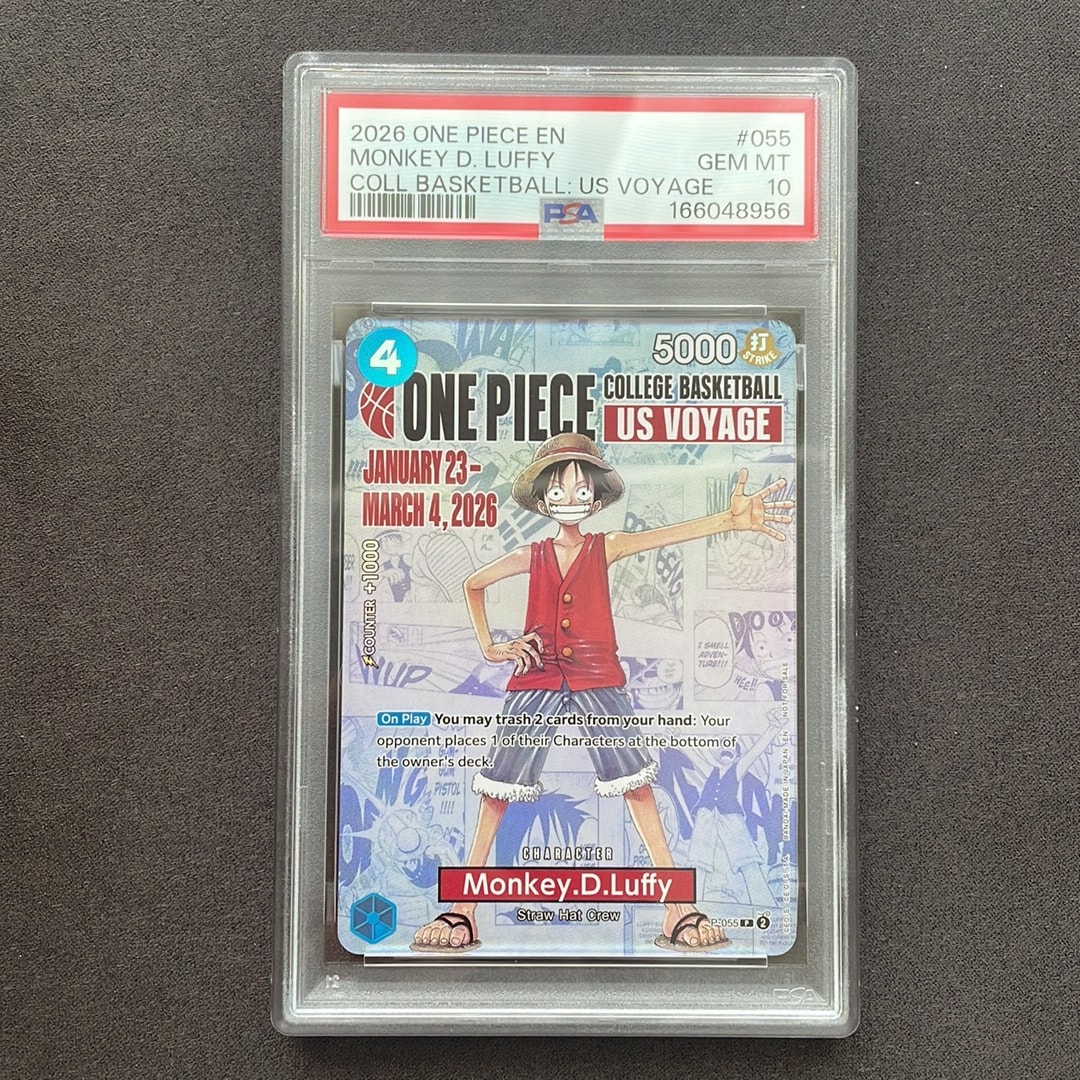 モンキー・D・ルフィ:P (開封済) [P-055]【英語版】(プロモーションカード「ワンピース カレッジ バスケットボール:USボヤージュ」)