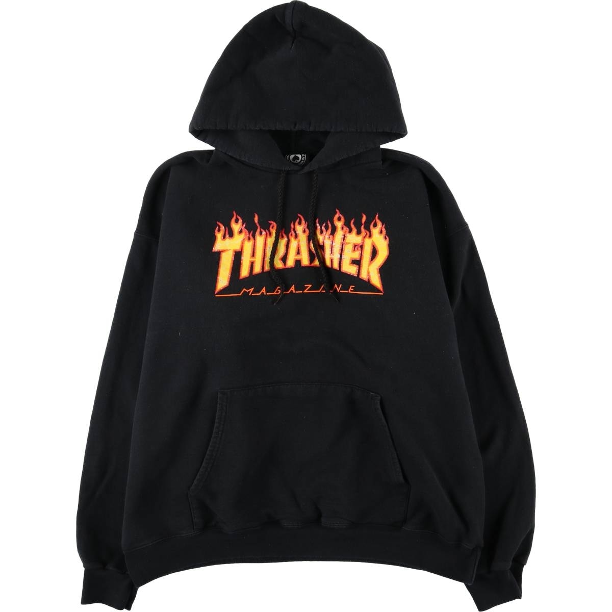 古着 スラッシャー THRASHER ファイヤーパターン スウェットプルオーバーパーカー メンズL相当/eaa596237