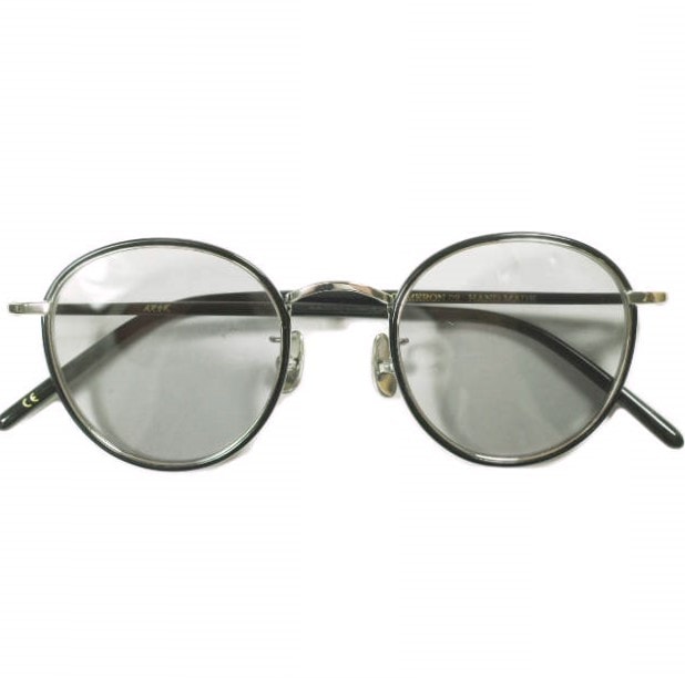 A.D.S.R. エーディーエスアール CAMERON 02 セル巻きラウンドメタルフレーム サングラス Shiny Black/Silver/Lt.Gray  眼鏡 メガネ g26265