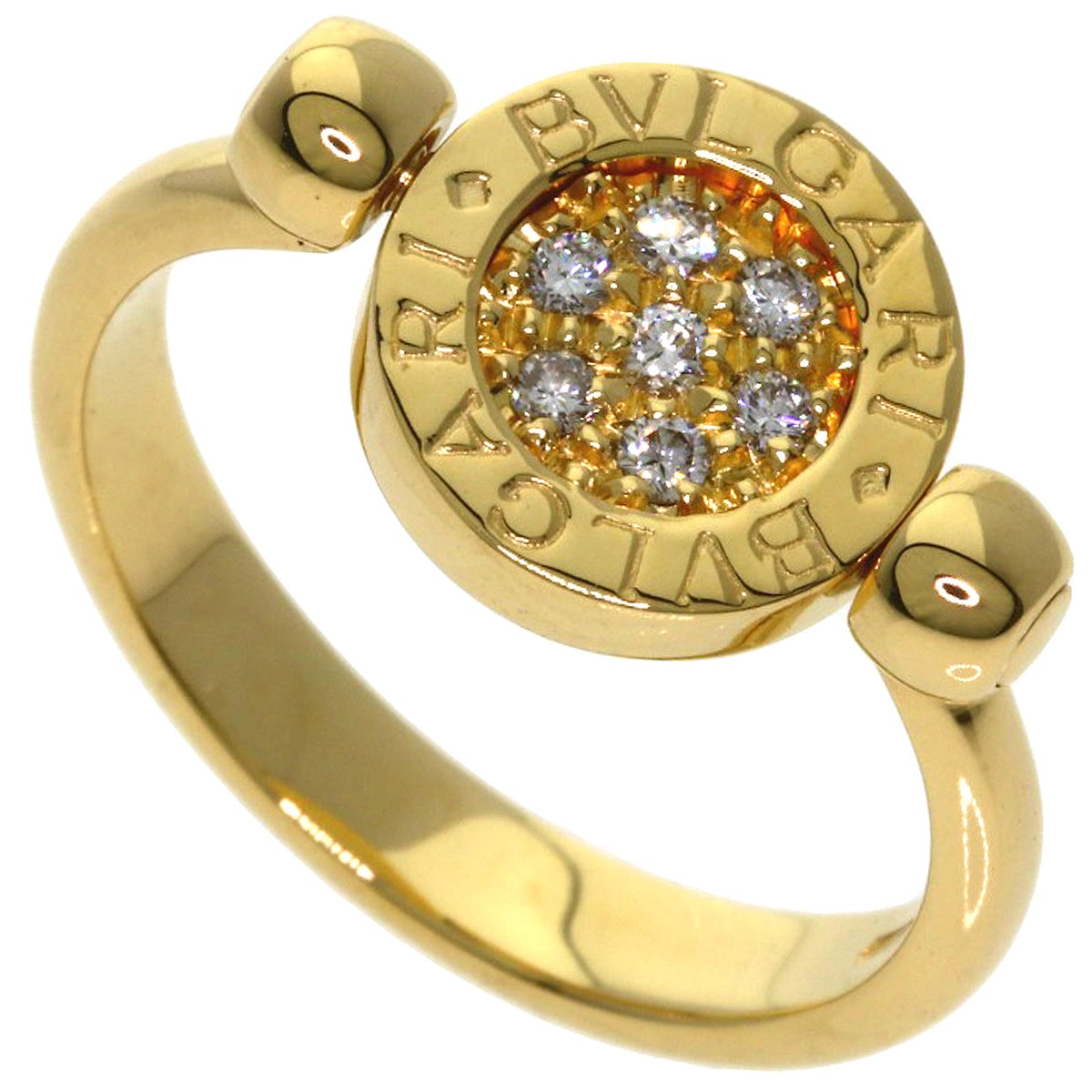 BVLGARI ブルガリ フリップ ダイヤモンド リング・指輪 K18YG レディース [中古]