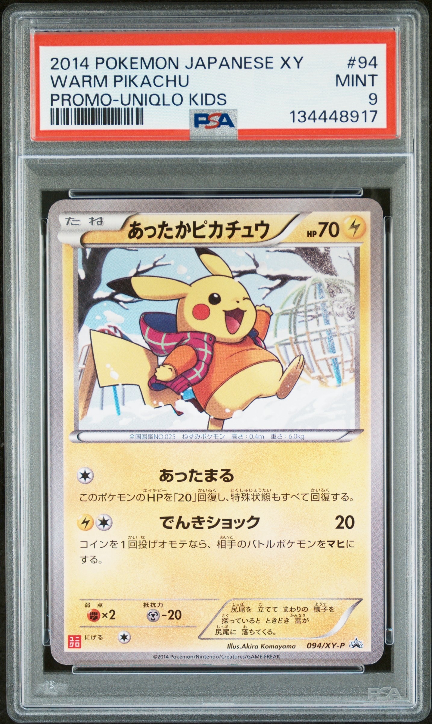 あったかピカチュウ: プロモ[XY-P 094/XY-P](プロモーションカード「XY