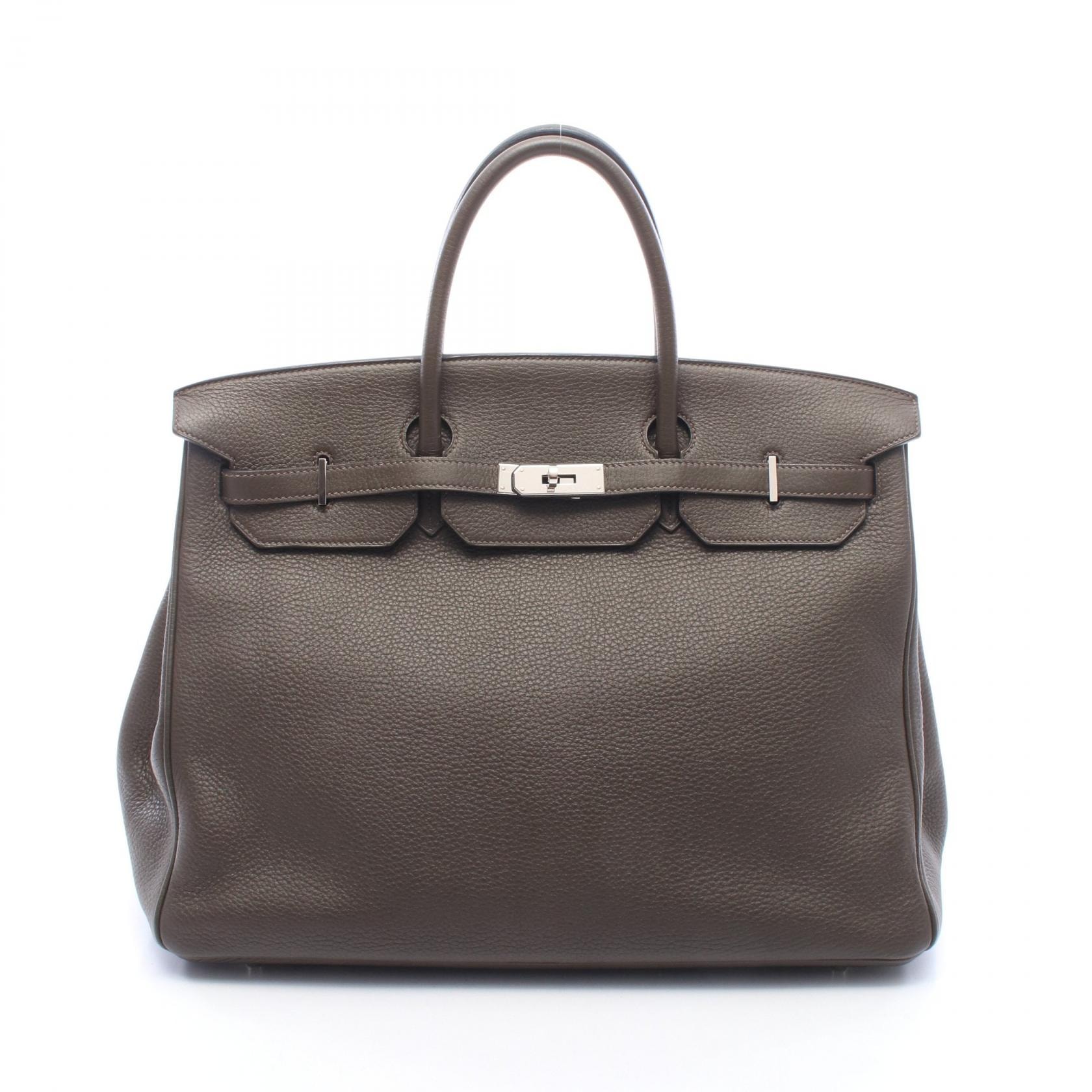 エルメス HERMES バーキン40 ヴェールブロンズ ハンドバッグ バッグ レザー トゴ トゴ □O刻印(2011年製造) レディース グレー系 【中古】