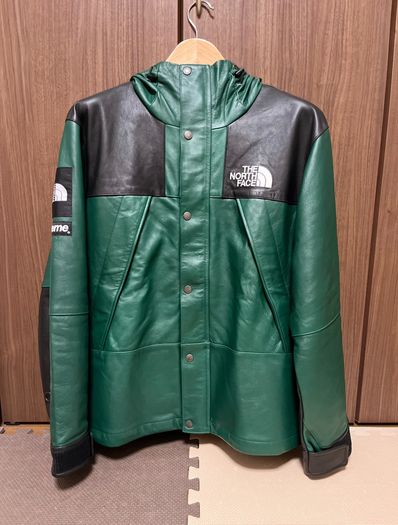 Supreme x The North Face Leather Mountain Parka "Green"