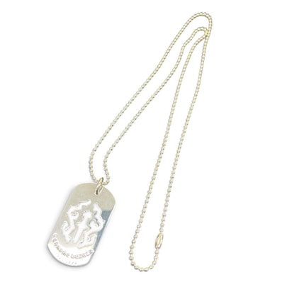 CHROME HEARTS 極美品 クロムハーツ D/TAG DAGGER ダガー カットアウト ドッグタグ ネックレス インボイス・袋付属 シルバー チョーカー チャーム クロム アクセサリー Aランク 中古 鑑定済