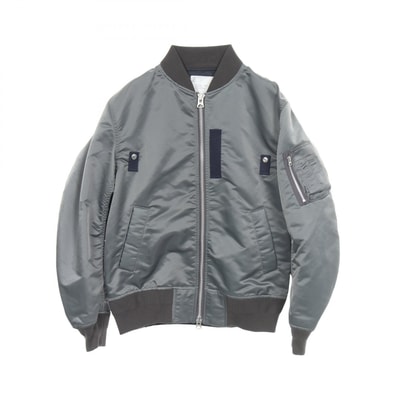 サカイ Sacai ミリタリージャケット 衣料品 アウター ナイロン メンズ グレー系 SCM-051 【中古】