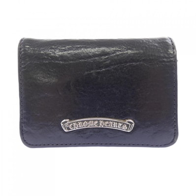 Chrome Hearts Arch Logo Plate 3-Pocket Leather Card Case "Black"