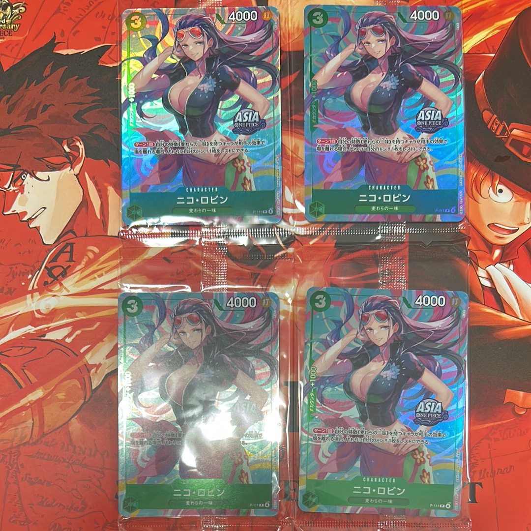 ニコ・ロビン P [P-111]【アジア版】(プロモーションカード「ミニティンパックセット vol.2」)