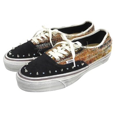 バンズ 新品同様 PREMIUM AUTHENTIC 44 IBIZA Mohair Pack スニーカー メンズ ブラック×ブラウン 27cm VN000DB8BML 42(EU)