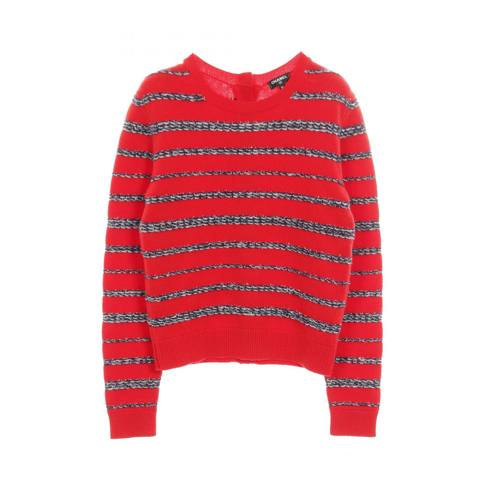 シャネル CHANEL ニット 衣料品 トップス カシミヤ レディース レッド系 / ブラック系 / マルチカラー P64264K60201 【中古】