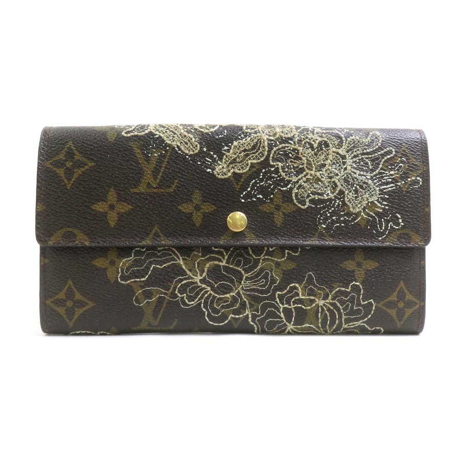 ルイ ヴィトン LOUIS VUITTON 長財布 モノグラム ダンテェル ポルトフォイユ サラ モノグラムキャンバス ブラウン ゴールド レディース M95390【中古】 e62005a