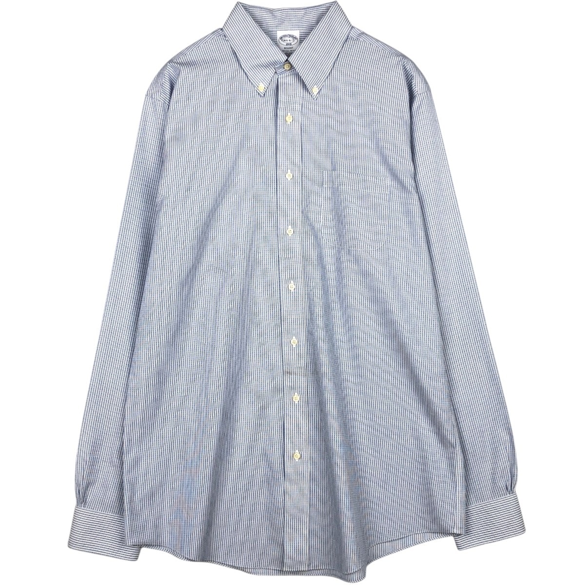 古着 ブルックスブラザーズ Brooks Brothers 1818 REGENT 長袖 ボタンダウンストライプシャツ メンズL相当/eaa673017