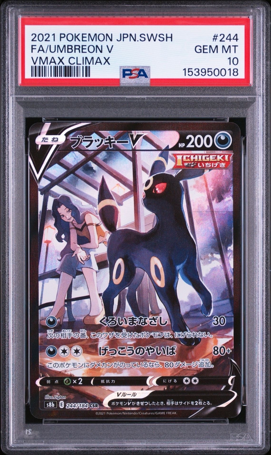 PSA10】ブラッキーV CSR[S8b 244/184](ハイクラスパック「VMAX