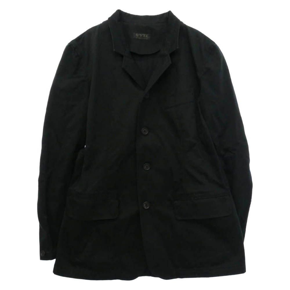 Yohji Yamamoto ヨウジヤマモト UT-J01-010 S'yte サイト WEPON CLOTH 5 Button Tailored Jacket ウェポンクロス 5ボタン シングル テーラード ジャケット ブラック系 4【中古】