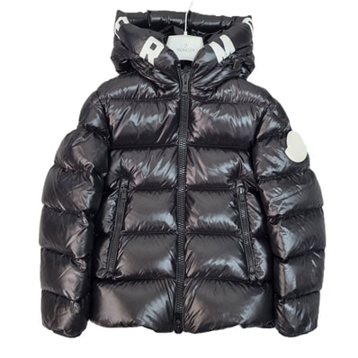 MONCLER モンクレール DUBOIS デュボア ロゴ プリント ダウンジャケット E20914131505 S ナイロン ブラック メンズ【中古】