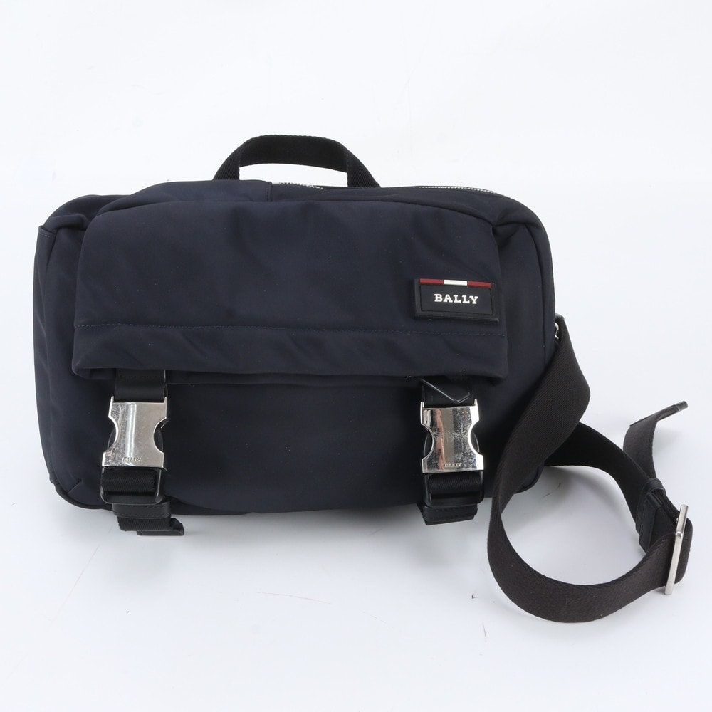 ■美品 バリー ボディバッグ レザー×ナイロン