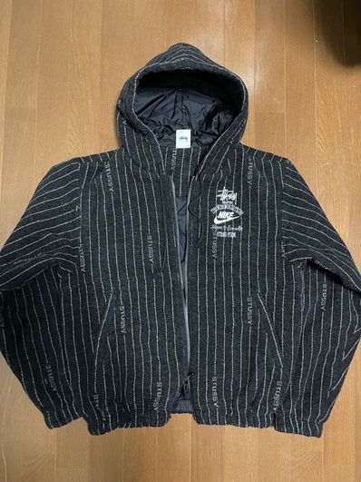 Stussy x Nike Striped Wool Jacket "Black"