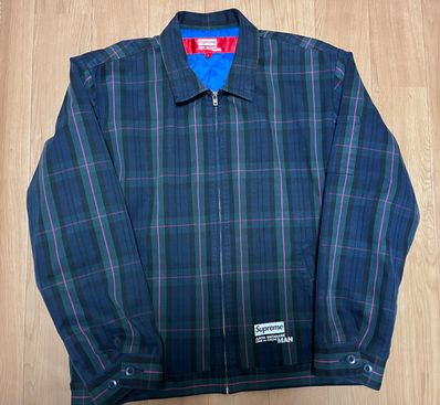 Supreme / JUNYA WATANABE COMME des GARCONS MAN Printed Work Jacket "Navy Plaid"