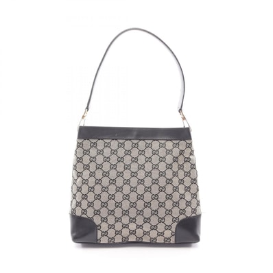 グッチ GUCCI GGキャンバス ショルダーバッグ バッグ キャンバス レザー レディース ブラック系 / ベージュ系 001・4231 【中古】
