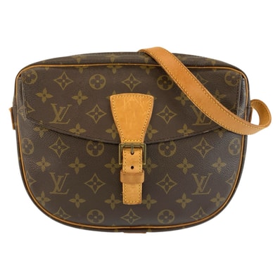 LOUIS VUITTON ルイヴィトン モノグラム ジュヌフィーユ ブラウン ゴールド金具 PVC レザー/ ショルダーバッグ メッセンジャーバッグ 1-0294290 【中古】