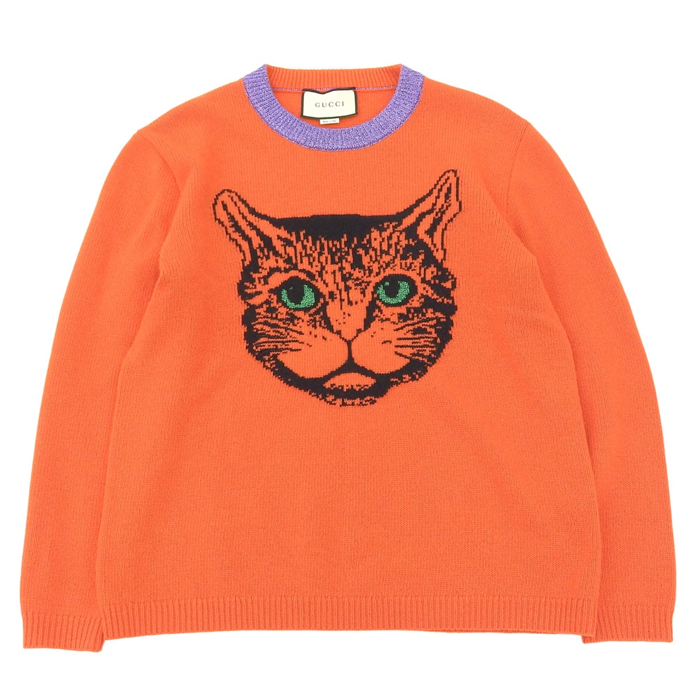 グッチ ミスティックキャット セーター ニット トップス レディース オレンジ L 503897 L