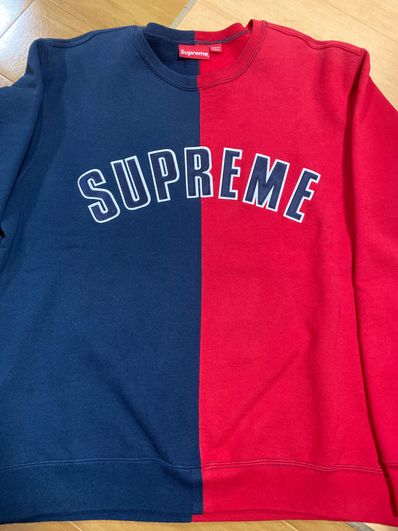 Supreme Split Crewneck Sweatshirt "Navy"
