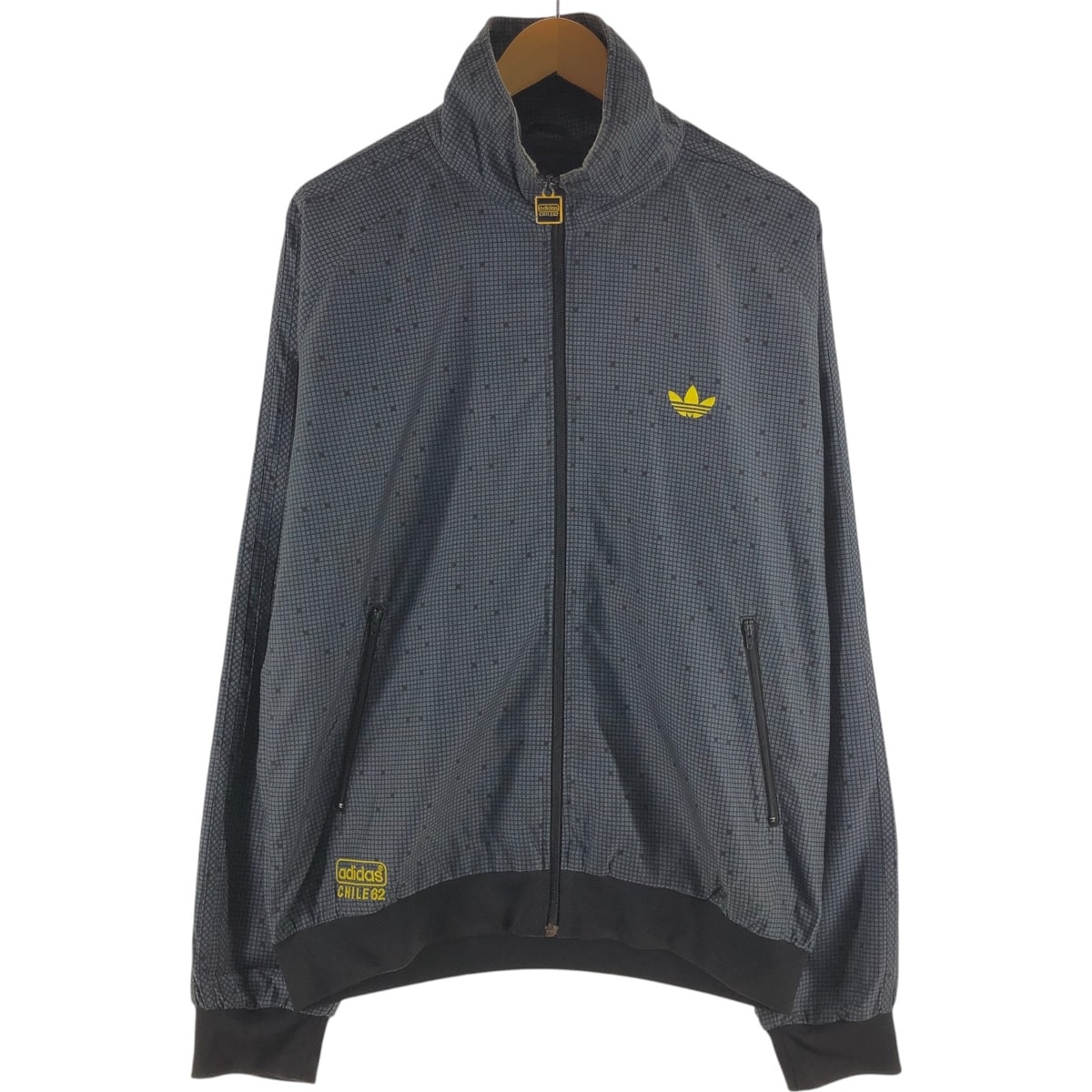 古着 00年代 アディダス adidas CHILE62 ORIGINALS オリジナルス チェック柄 ウインドブレーカー メンズL相当/eaa520941