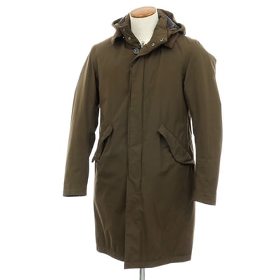 【中古】ヘルノ Herno Laminar GORE-TEX スタンドカラー ダウンコート ダークオリーブ【サイズ46】【メンズ】