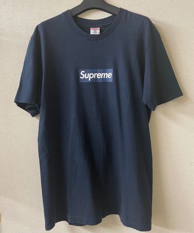 Supreme New York Yankees Box Logo Tee "Navy"