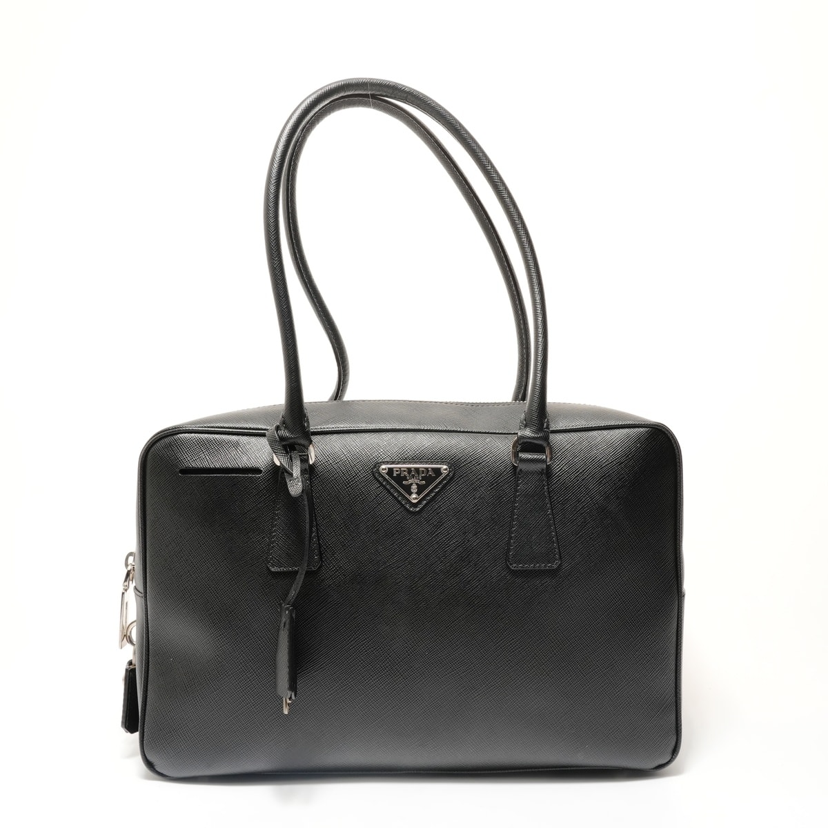 プラダ PRADA テスート ガフレ サフィアーノレザー ショルダーバッグ【中古】