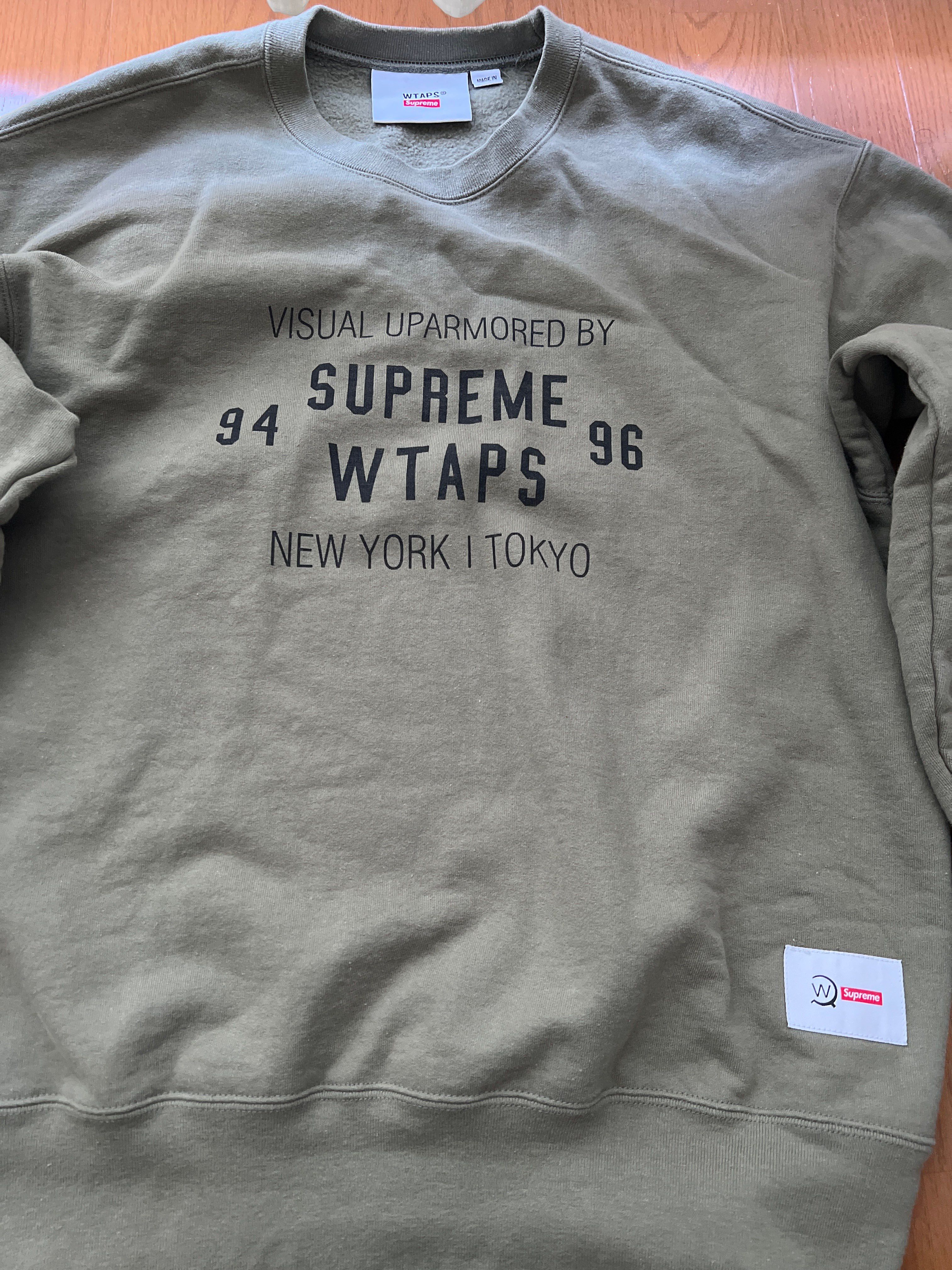 Supreme / WTAPS Crewneck "Light Olive"