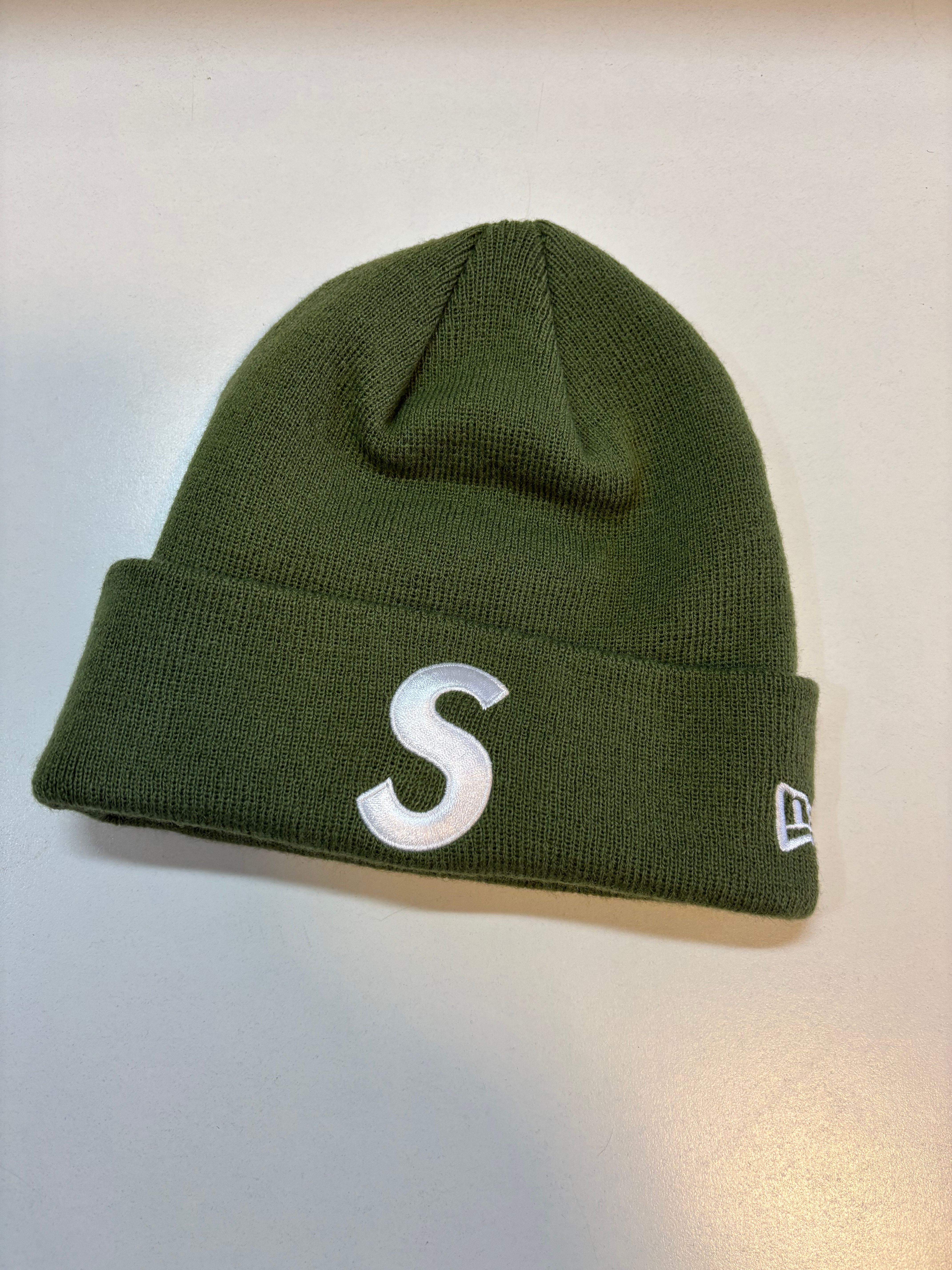 Supreme New Era S Logo Beanie "Olive" (23FW)