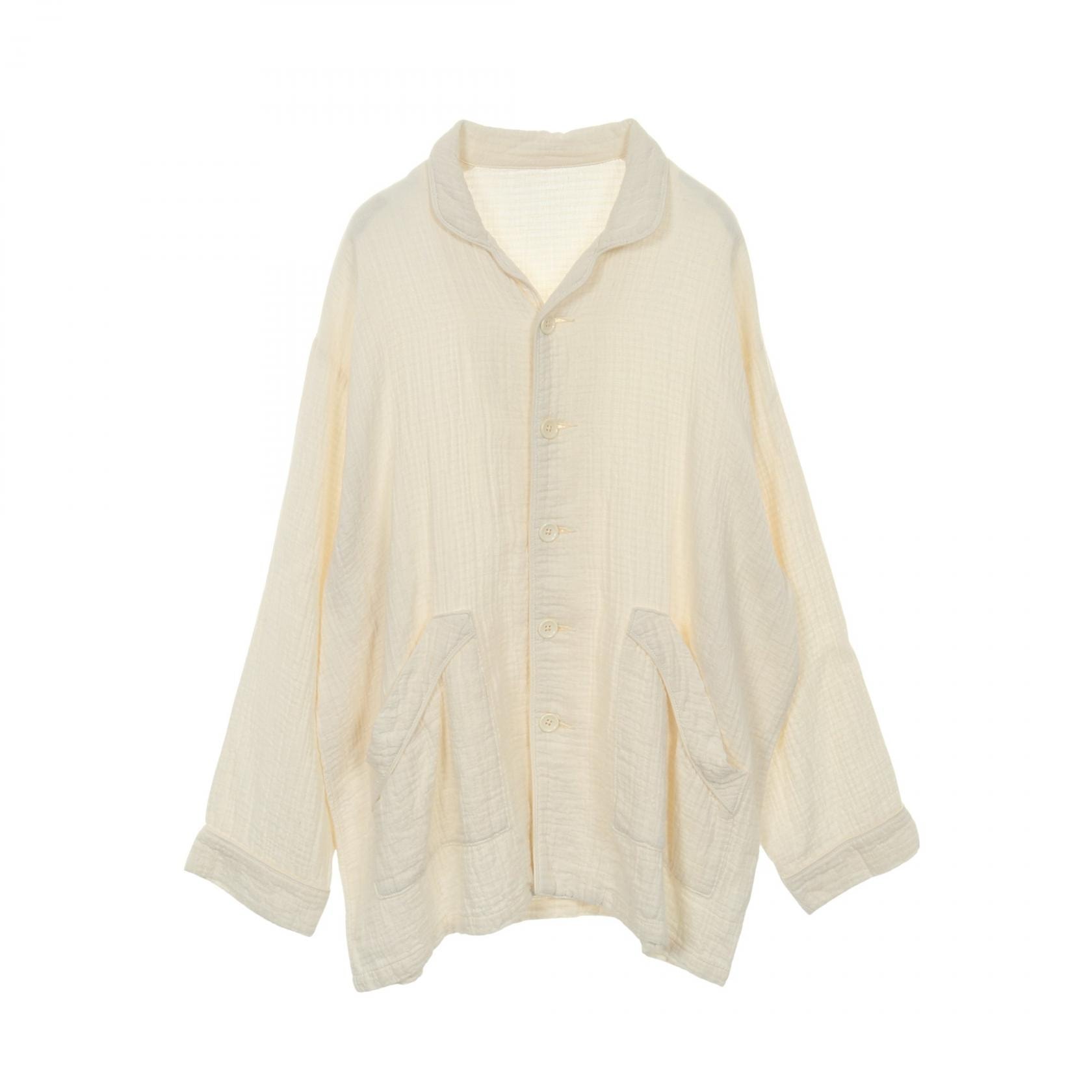 ポータークラシック PORTER CLASSIC ガーゼシャツ 衣料品 アウター ファブリック コットン メンズ アイボリー系 【中古】