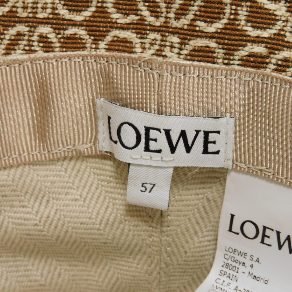 LOEWE ロエベ バケットハット アナグラム ジャガード ロゴ 57 A (未使用に近い)】LOEWE ロエベ アナグラム ジャガード バケット