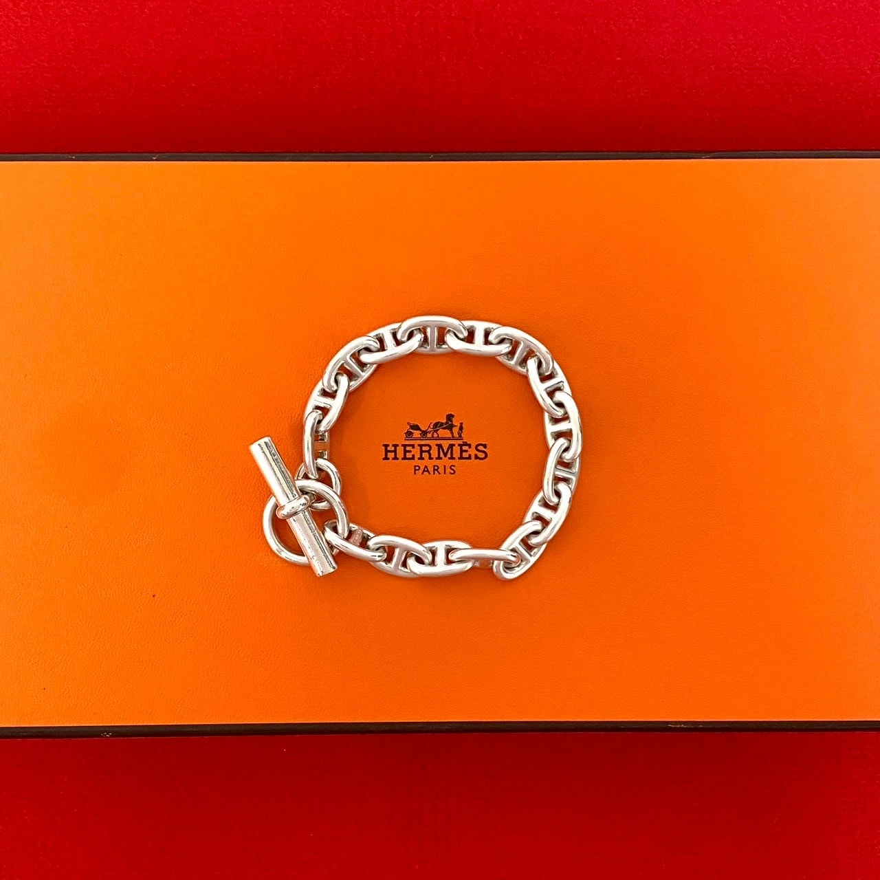 HERMES エルメス シェーヌダンクル MM 16コマ マルジェラ期 シルバー925 ブレスレット シルバー
 39950