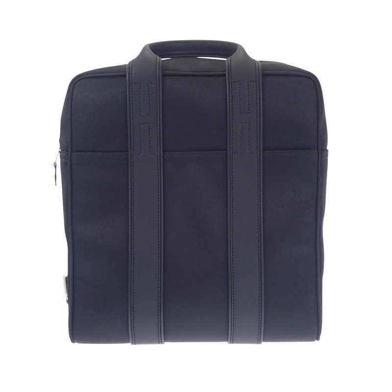 エルメス HERMES アカプルコ サック アド バックパック リュック・デイパック レザー トワルシェブロン ブラック メンズ【中古】【ABランク】