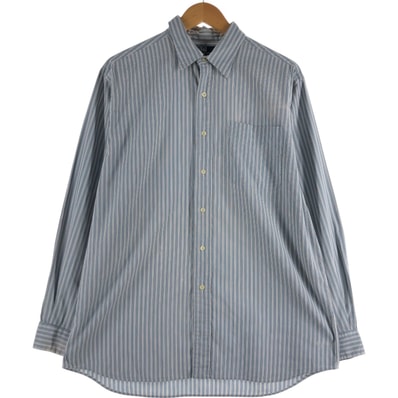 古着 ラルフローレン Ralph Lauren LOWELL SPORT 長袖 コットンストライプシャツ メンズL相当/eaa555123