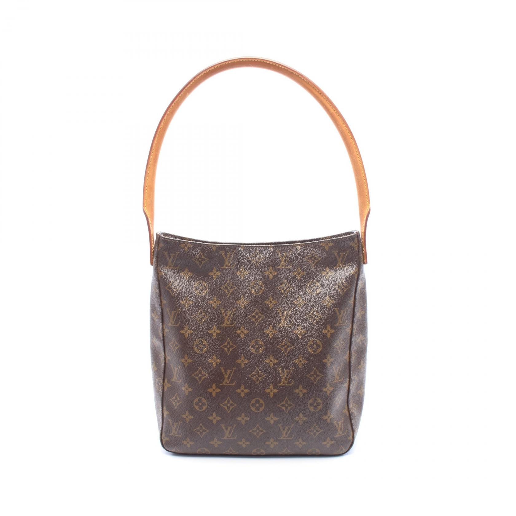 ルイ・ヴィトン LOUIS VUITTON ルーピングGM モノグラム ショルダーバッグ バッグ PVCコーティングキャンバス レザー レディース ブラウン系 M51145 【中古】