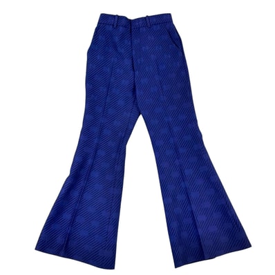 極美品 グッチ パンツ ネイビー レディース 36 611284