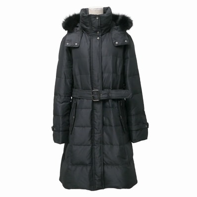 ■美品■BURBERRY バーバリー コート サイズ48 フォックスファー ダウンコート 中綿 ベルテッド ブランド古着【中古】20260318/RA8427