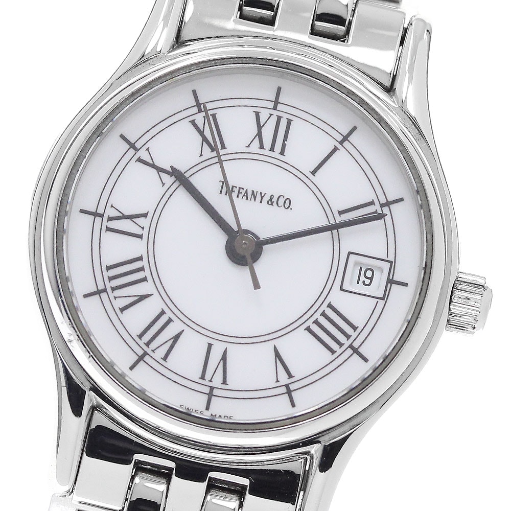 ★箱付き ティファニー クラシック ラウンド デイト  レディース 【中古】