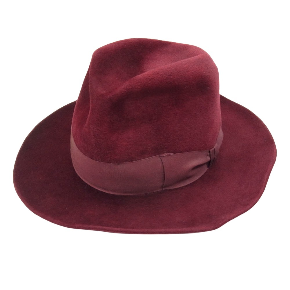 WACKO MARIA ワコマリア 帽子 ×東京HAT ROCKERS ハットロッカーズ 中折れ ハット エンジ系【中古】
