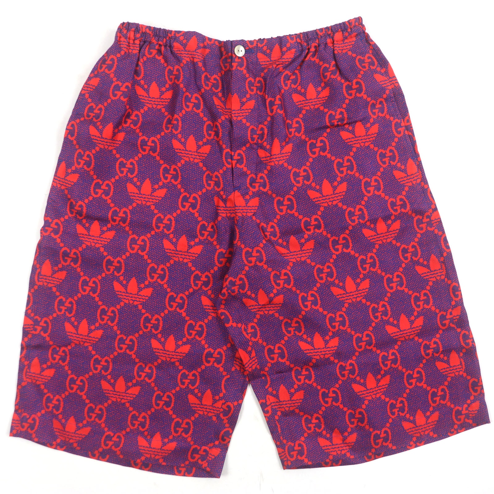未使用品 グッチ×アディダス
 ショートパンツ マイクロGG レッド ネイビー メンズ 44 691440