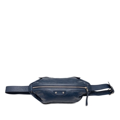 バレンシアガ クラシック ネオリフト ボディバッグ ベルトバッグ ウエストバッグ 542013 ブルー レザー メンズ BALENCIAGA 【中古】